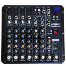Freeboss SMR8 4 Mono + 2 stereo 8 channels 16 DSP good quality hot sell USB professional audio dj mixer