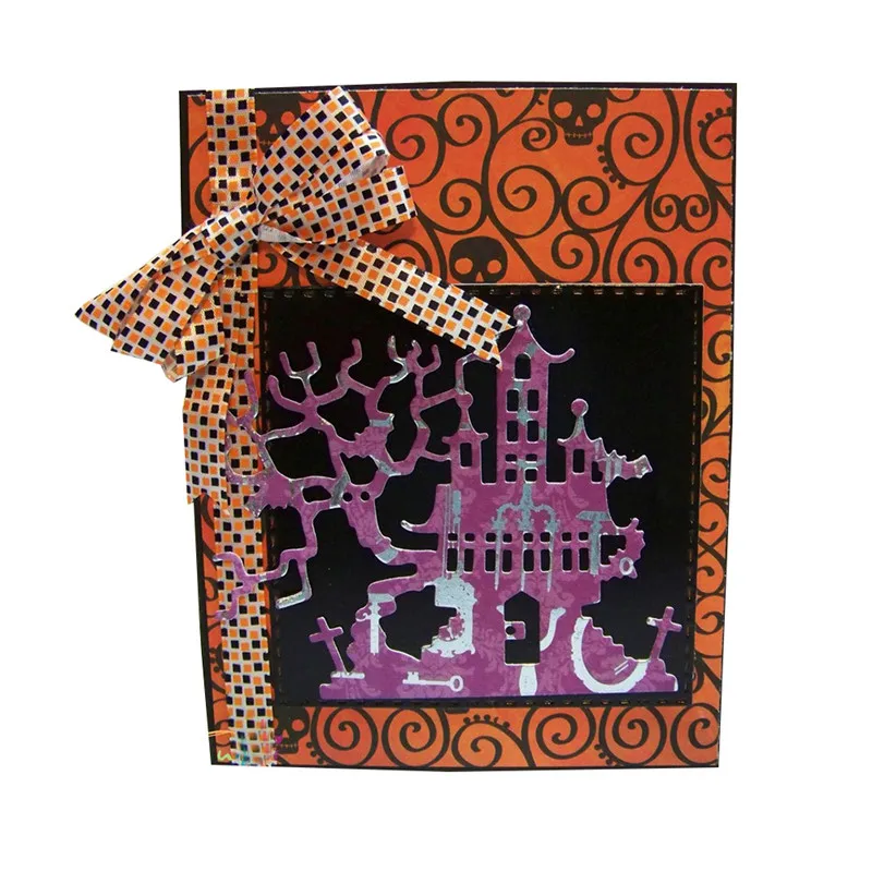 

Naifumodo Spooky House Metal Cutting Dies for DIY Scrapbooking Craft Stencils Album Embossing Cards Deco New Arrival