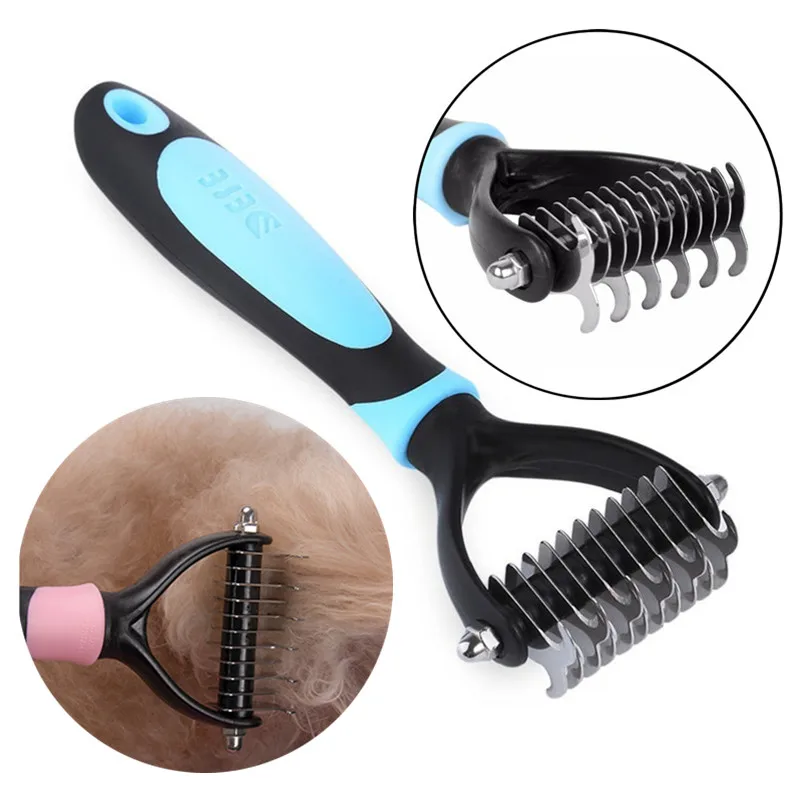 Pet Dog Cat Hair Grooming Comb Pet Hair Trimmer Undercoat Deshedding