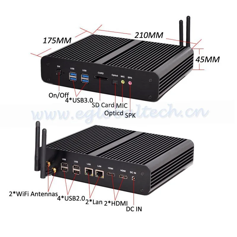 [5Gen Broadwell CPU] Win10 Mini pc i7 Barebone Intel Nuc Безвентиляторный Компьютер Core 5557U Graphics Iris 6100 4K HD