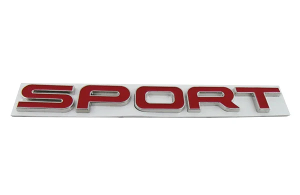 

Auto car Chrome Red sport for 2014 Range Rover Tailgate Emblem Badge Sticker