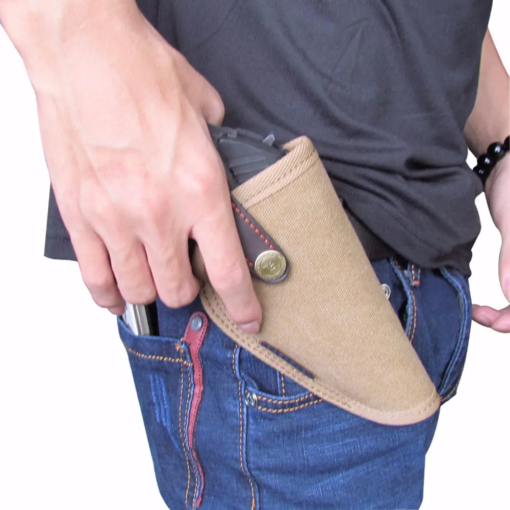Tourbon Gun Accessories Pistol Holster Carrier Durable Canvas Handgun