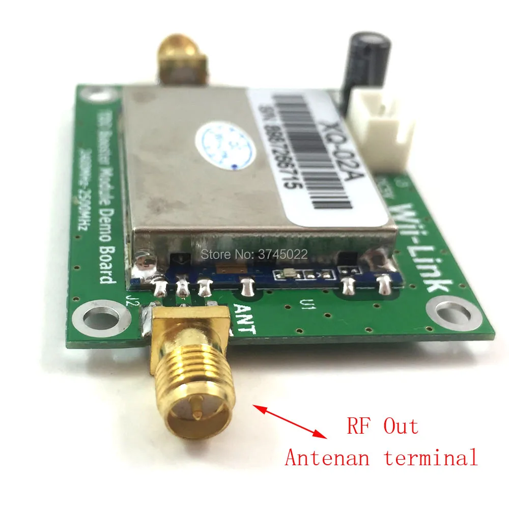 XQ-02A 2,4 ГГц 2 Вт Wifi Zigbee усилитель сигнала маршрутизации Усилитель сигнала демонстрационная плата с Wifi антенной 6 дБи Rp-Sma разъем