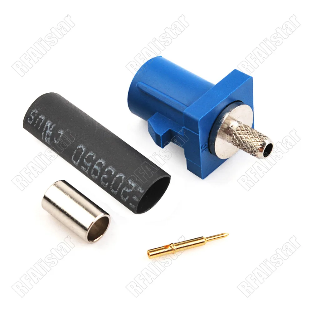

Fakra C Male RF Connector 5005 Blue Crimp RG316 RG174 LMR100 Cable for GPS telematics navigation