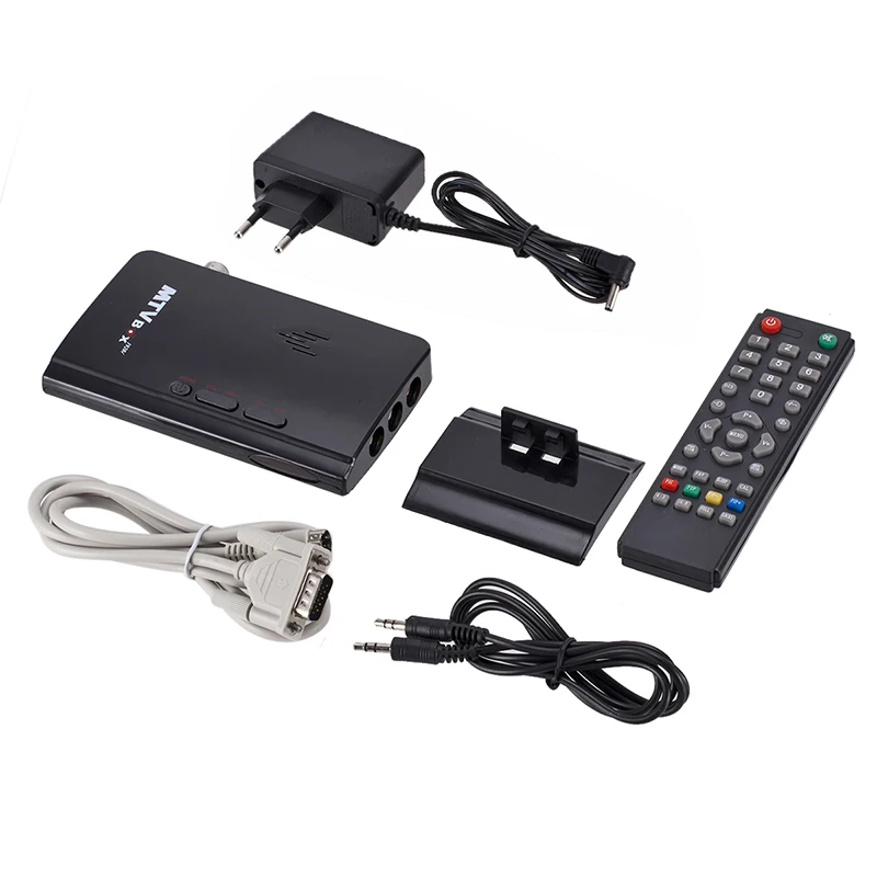 

External TV Tuner MTV Box HDTV LCD CRT TV Tuner AV To VGA Receiver Tuner TV Set Top Box With Remote Control for Computer Monitor