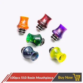 

Quartz Banger 100pcs/lot Epoxy Resin Drip Tip 510 Mouthpiece for E Cigarette V8 Baby Kayfun V5 Tanfun GT3 mini Tank Atomizer