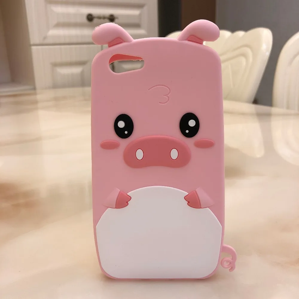 

Pink Pig case For OPPO A39 Case 3D Silicon Cartoon Soft Phone Back Cover Case for OPPO A57