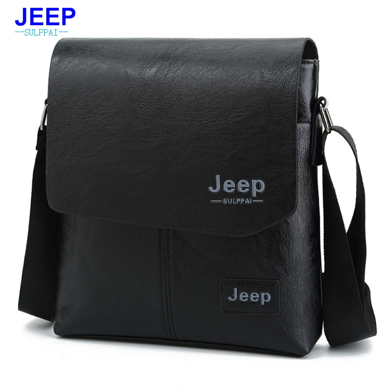 

JEEP Sulppai Men Casual Shoulder Bag with Quality Leather Male Messenger Bag Men Crossbody Bag Newly Men Shoulder Bags
