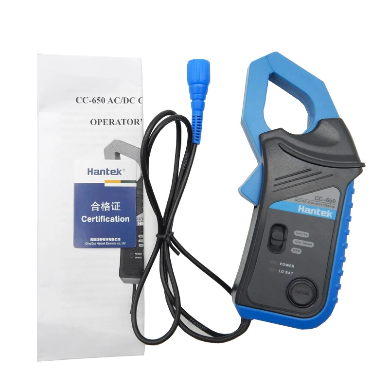 Hantek Oscilloscope AC DC Current Clamp Probe CC650 Transducer CC-650 BNC Plug Up to 20 kHz /400HZ Bandwidth DC 20mA /650A Hantek Oscilloscope AC DC Current Clamp Probe CC650 Transducer CC-650 BNC Plug Up to 20 kHz /400HZ Bandwidth DC 20mA /650A