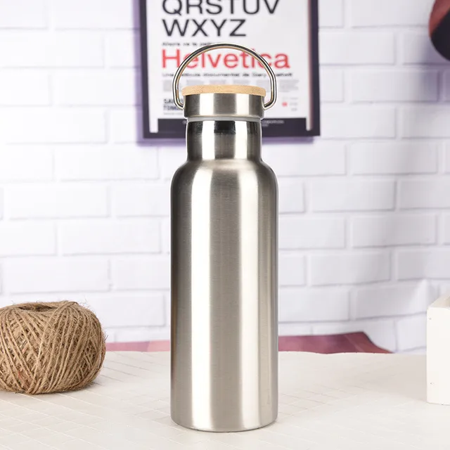 Stainless Steel Thermos Double Wall Vacuum Insulated Travel Water Bottles Flask Cup with Bamboo Lid Biking Camping Hiking Kettle 5