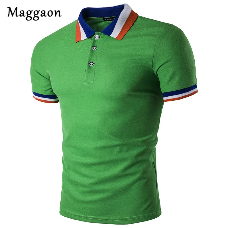 2018 New Summe Mens Polo Shirt Brands Slim Fit Business Casual Solid