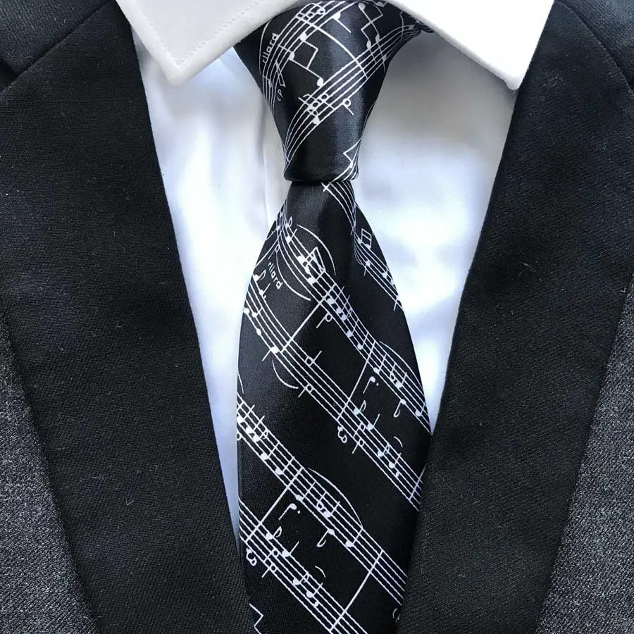 

9cm Men Formal Designer Musical Necktie Musician performer Ties Gravata for Party