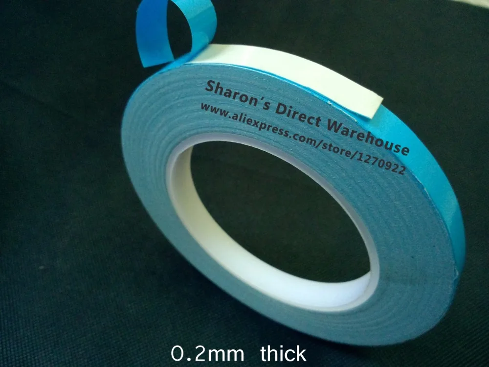 

0.2mm thick, 25M/roll, 4mm~35mm width Choose, Double Sided Adhesive Thermally Conductive Tape for Chip, LED Lighting, Hea tsink