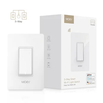 

3-Way WiFi Smart Light Switch Double Control Light Fan Control Remote Control Works with Alexa and Google Home No Hub Required