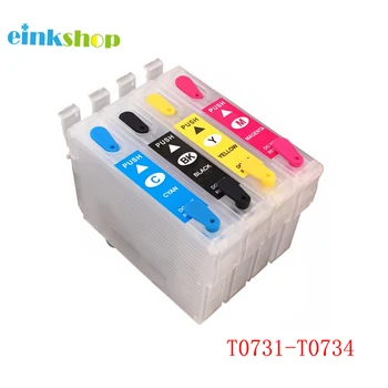 

einkshop T0731 - T0734 Refillable Ink Cartridge For Epson CX7300 CX8300 TX210 CX3900 CX3905 CX4900 CX4905 CX5500 CX5600 CX7310