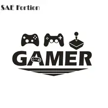 クールゲーマー壁ステッカー Pvc ゲーマージョイスティック少年ビデオゲームベッドルームの壁ステッカーウォールステッカーホームデコレーション VQR4401(China)