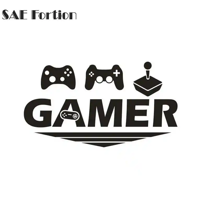 Cool Gamer Wall Sticker Pvc Gamer Console Joystick Boy Video Game Bedroom Room Wall Sticker Wall Decal Decoration Vqr4401