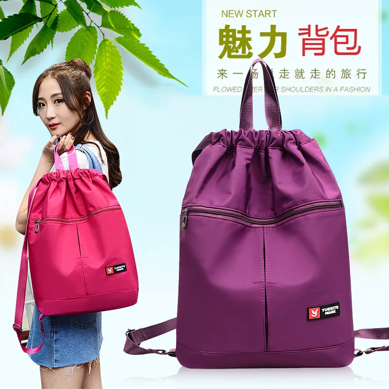 

YS-572# New Fashion nylon travel backpack Women Bag Laides stylish drawstring Backpack