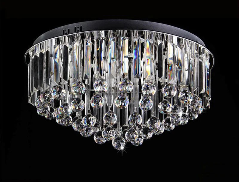 Горячая Распродажа, круглая хрустальная люстра K9, современный минималистичный светодиодный светильник, люстры для гостиной, спальни