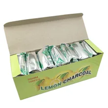 Уголь для кальяна лимонный ароматизированный Быстрый сжигание угля даже длительный долгий ароматизированный уголь, 5 таблеток в рулоне