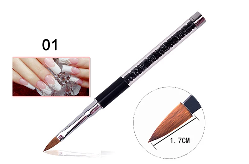 Tignish 1 шт. Профессиональный рисунок ногтей чертежный вкладыш Дизайн Ручка кисти со стразами Маникюр УФ-гель для ногтей профессиональная эмаль DIY инструмент - Цвет: 1