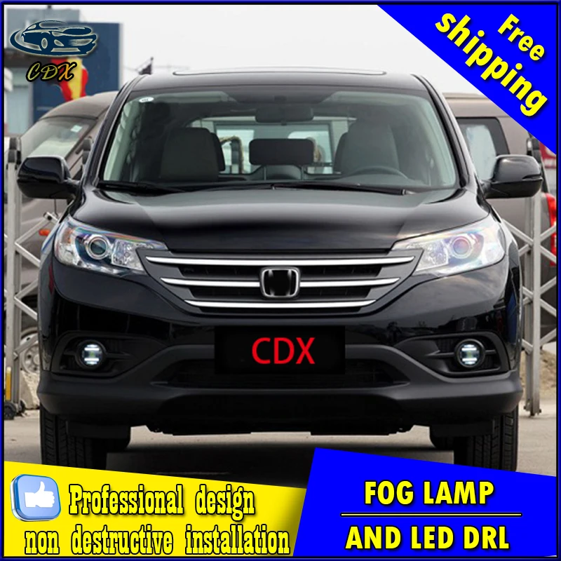 

Car-styling LED fog light for Honda CRV 2012-2013 LED Fog lamp with lens and LED day time running ligh LED DRL car accessories
