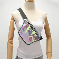 Горячая Женская прозрачная Голограмма лазерная сумка через плечо сумка на грудь поясная сумка Fanny Pack