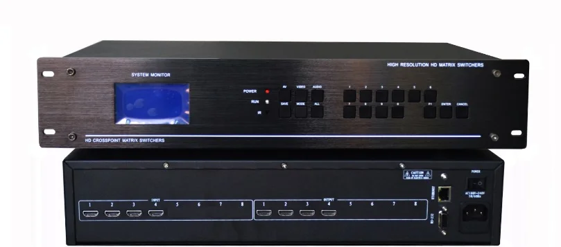 

4*8 HDMI Matrix Switch Switcher HD 1080P 3D 4K Video Display Auto Loop RS232 IR Remote Control Scenes Plan Industrial Grade