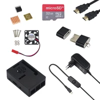 Raspberry Pi 3B+ ( B Plus ) Accessories kit ABS Case + Fan + 3A Power Adapter with Switch + Heat Sink for Raspberry Pi 3 Model B