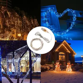 

10m 100 LED String Lights Waterproof Fairy Starry String Light USB Powered for Outdoor Indoor Christmas Wedding Decoration