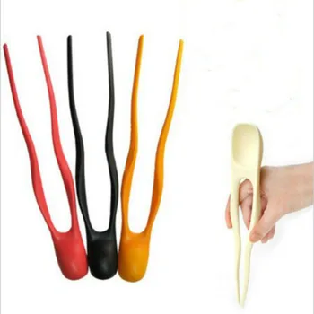 

Tableware Pauzinhos Palillos ZT 2 In 1 Home Dual Use Long Chopsticks Novetly Children Learning Tablespoon Chopstick