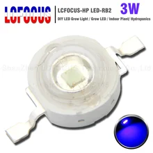 20 шт. 3 Вт Королевский синий 440нм 470нм светодиодный COB SMD светильник DIY 10 Вт 20 Вт 30 Вт 50 Вт 100 Вт светильник для выращивания 1 3 5 Вт