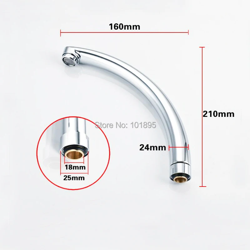 

Metal Material Chrome Finishing F Shape of Kitchen Tap Spout