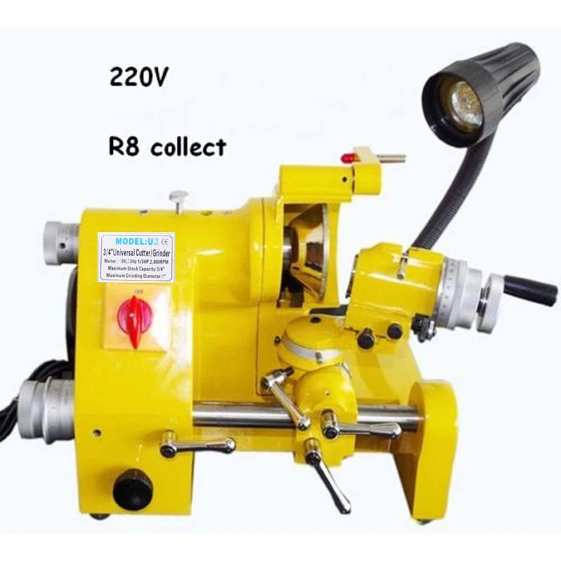 

CE U2 220V R8 Collets Milling Universal Cutter Grinder Sharpener Tool for End Mill Twist Drill Cutter Grinder Drill for CNC