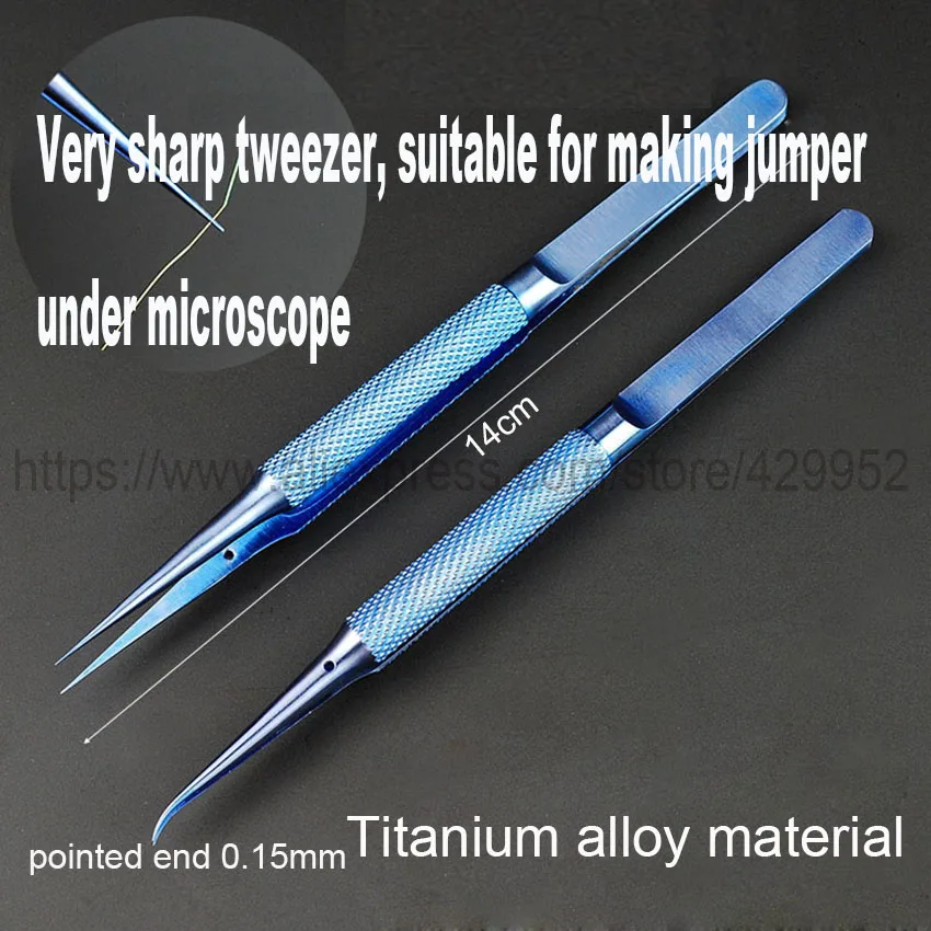 Титановый сплав Пинцет ремонт Fly line точность отпечатков пальцев кислотно-Быстрый антикоррозионный наконечник Изгиб Плоскогубцы Для iphone материнская плата