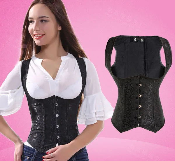 

Corset Europe And The United States Waist Belt Jacquard Double Shoulder With The Court Beam Body Vest Body Sculpting Body