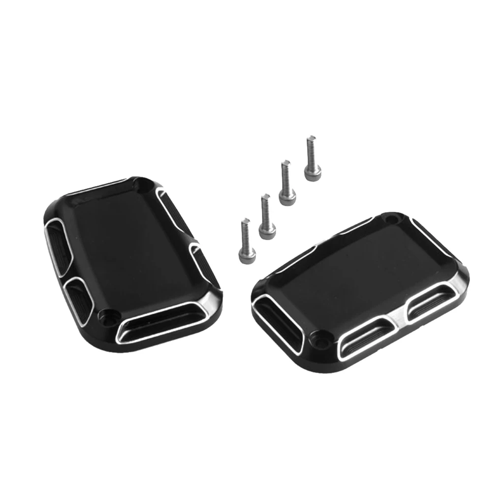 

2 Pcs Black CNC Brake Master Clutch Cylinder Covers For Touring 08-17 Electra Motorcycle