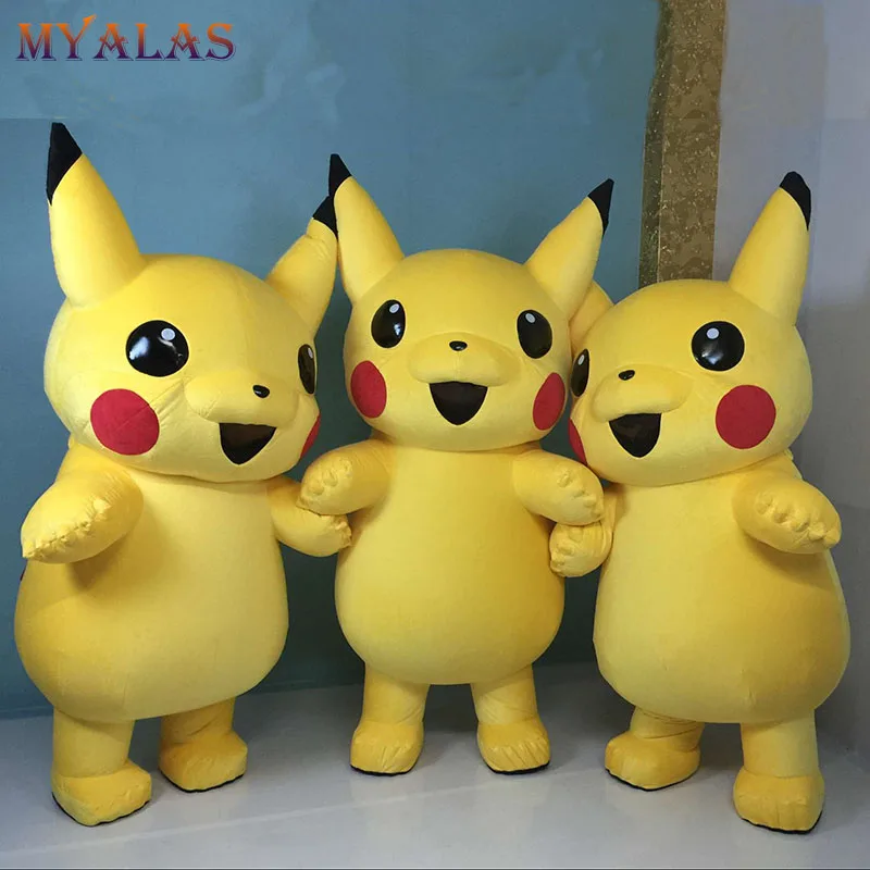Inflatable Pikachu Costumes Halloween Cosplay Large Pokemon Mascot
