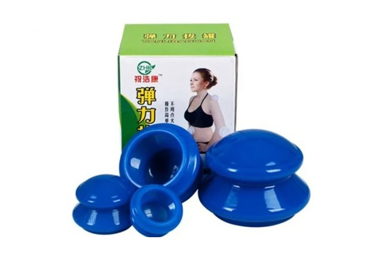 

4pcs 1set Health care small body hijama anti cellulite vacuum rubber massager cupping cups chinese healthy therapy massages