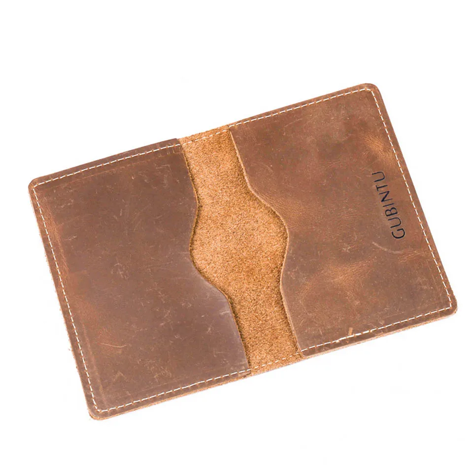 Gubintu Geniune Leather Men Short Wallets Causal Wallets Passcard Pocket Card Holder Coin Pocket Fashion Wallets For Men