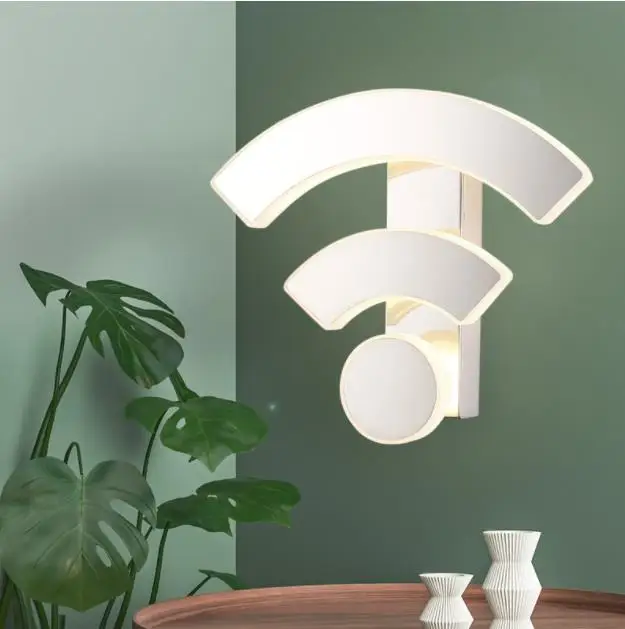 Креативный акриловый wifi настенный светильник бра wandlamp светодиодный современный прикроватный светильник для спальни ресторант КТВ крыло отеля коридорные огни