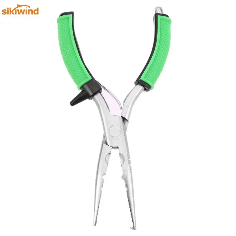 

1pcs High Carbon Steel Metal Fishing Split Ring Pliers Cutters Hook Remover Fishing Holder Tackle Pesca Iscas Scissors Sheath