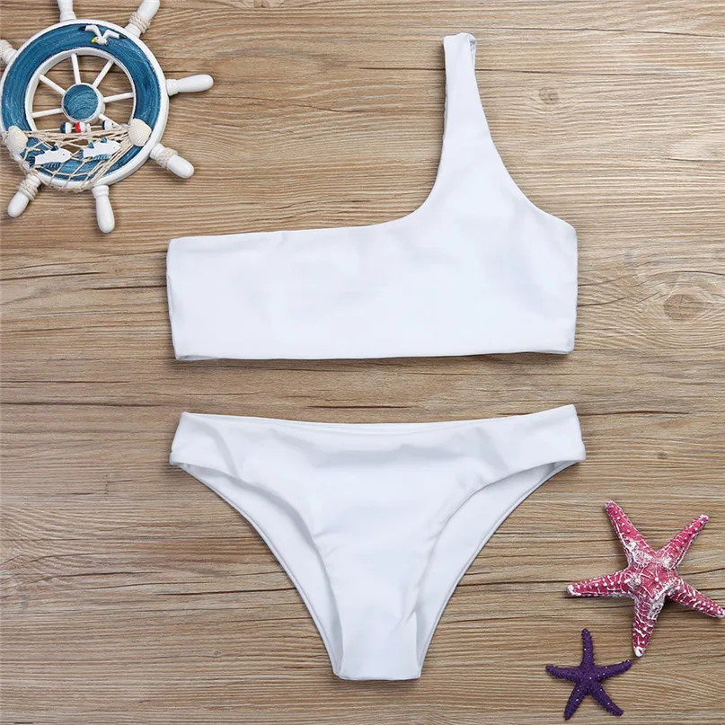 One-shoulder split bikini swimsuit (6)