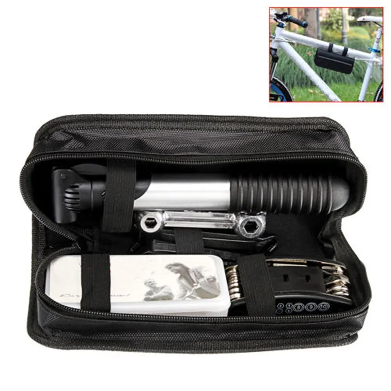Bicycle Repair Tools for the Maintenance of Mountain Bike Cycling 16in1 Multi-function Tool Repair Kit Set With Pump & Bag M22 (3)