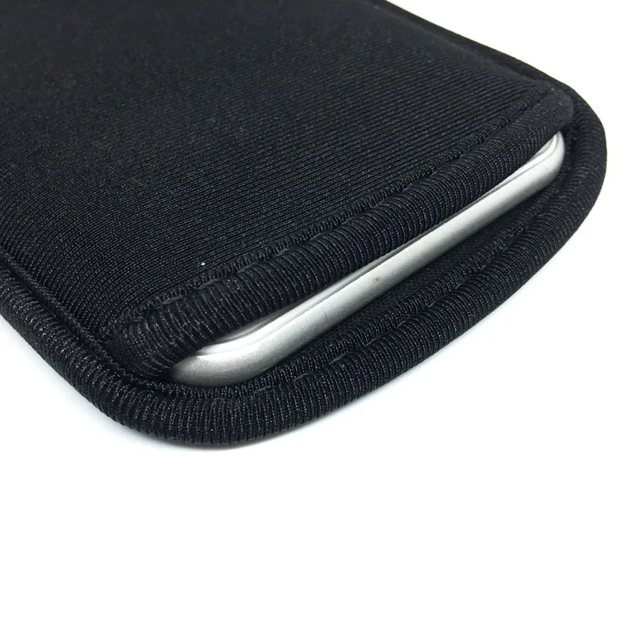 Black Elastic Soft Flexible Neoprene Protective Pouch Bag for iPhone XS MAX 6S SE Protect Sleeves Pouch Case for iPhone 7 8 Plus