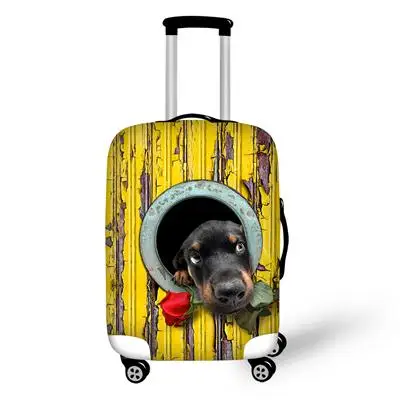 Веселое путешествие чемодан Крышка Чемодан защитные чехлы относятся к 18-30 дюймов Багажник Случае Милые Животные Собака пыль дождь крышка - Цвет: G0366