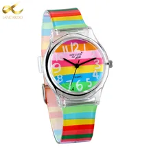 Lancardo Rainbow Quartz Watch Women Ladies Famous Brand Luxury Girl Silicone Wrist Watch Clock Montre Femme Relogio Feminino