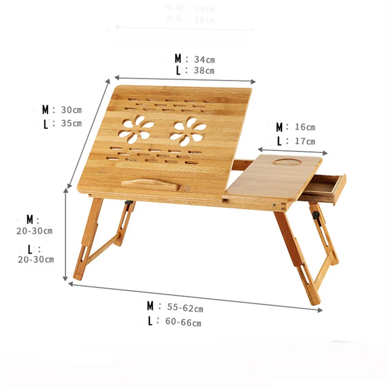 طوي المحمولة قابل للتعديل الخيزران موقف الكمبيوتر مكتب للحاسوب شخصي دفتر مكتب طاولة القهوة ل أريكة تتحول لسرير منضدة للسرير دراسة الجداول