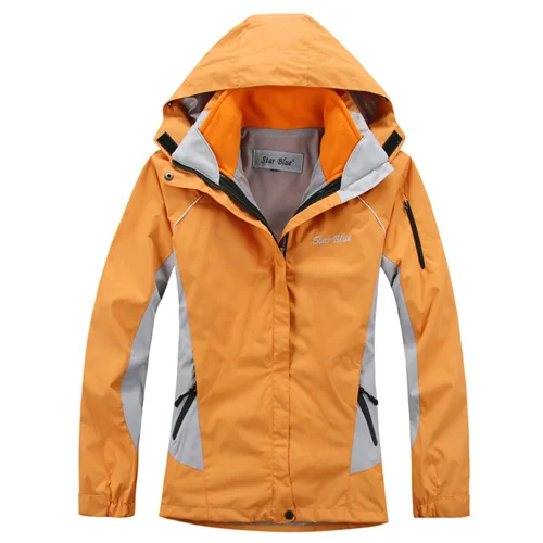 Хит/зимние женские спортивные куртки для альпинизма, кемпинга, теплые лыжные костюмы для рыбалки, верховой езды - Цвет: Оранжевый