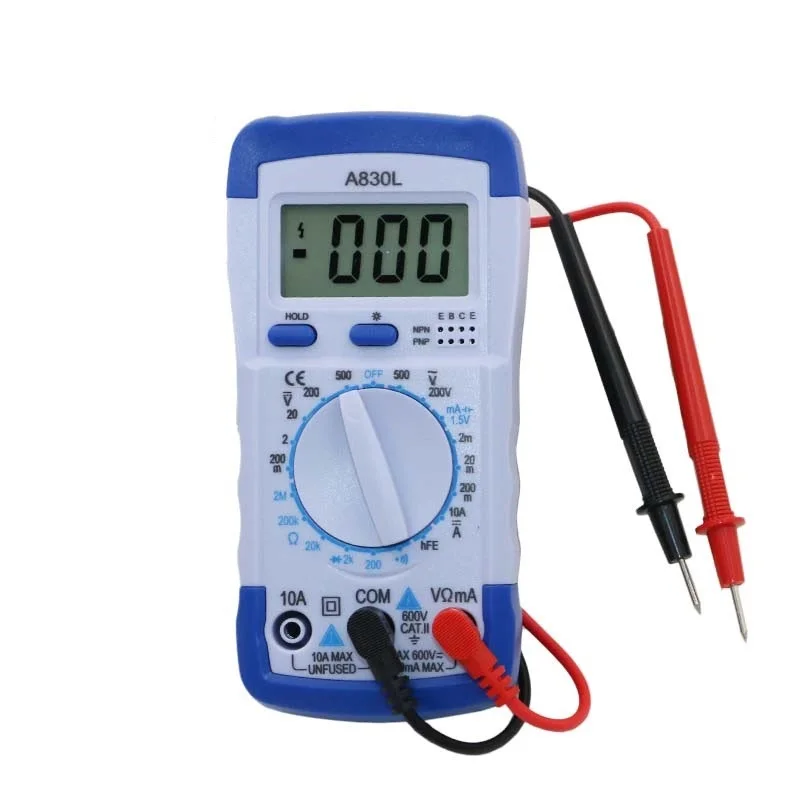 

ALLSOME A830L XL830L LCD Digital Multimeter DC AC Voltage Diode Freguency Multitester Volt Tester Test Current HT881